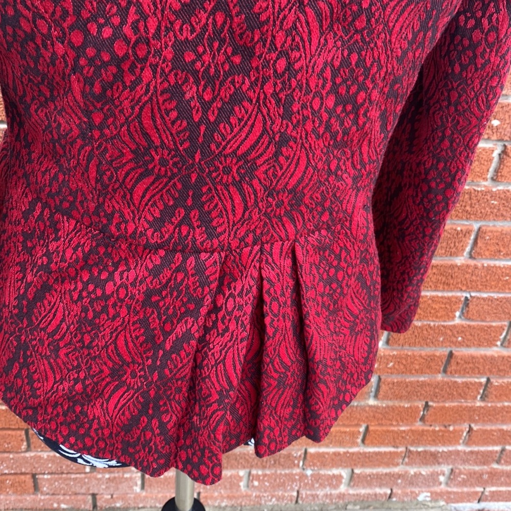 Notations Mandarin Collar Jaquard Floral Paisley … - image 7